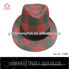 CHEAP FEDORA HATS FOR MEN/CHECKED FEDORA HAT WHOLESALE